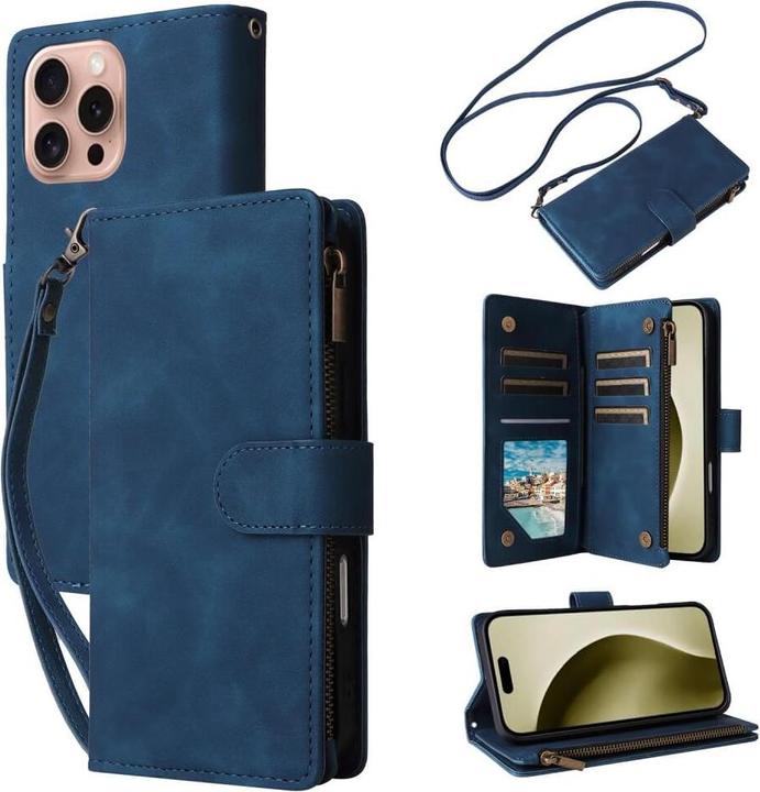 Actual product image Cover-Discount iPhone 16 Pro - Wallet case with lanyard (Apple iPhone 16 Pro)