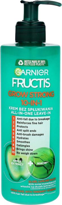 Actual product image Garnier Fructis Grow Strong 10in1 Leave-In Cream For Hair 400ml (400 ml)