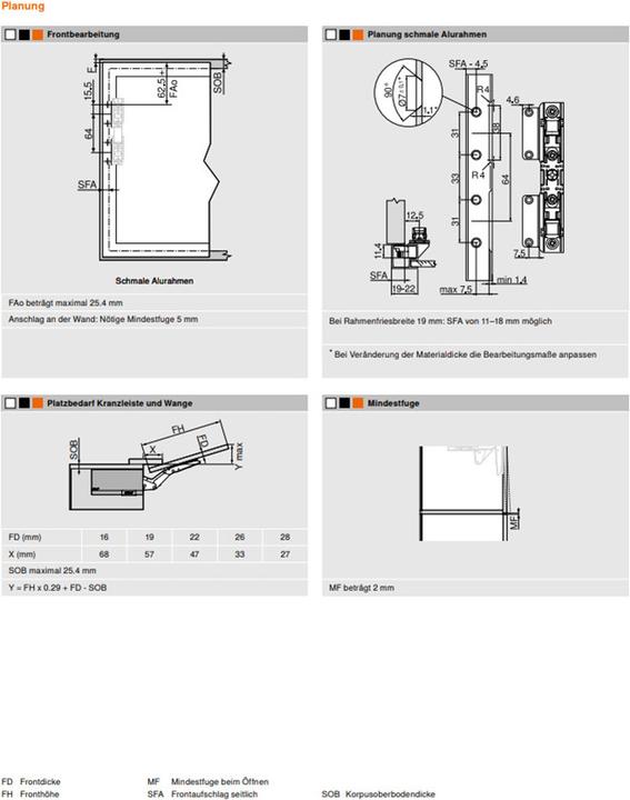 Produktbild Blum Hochklappe AVENTOS HK top / TIP-ON