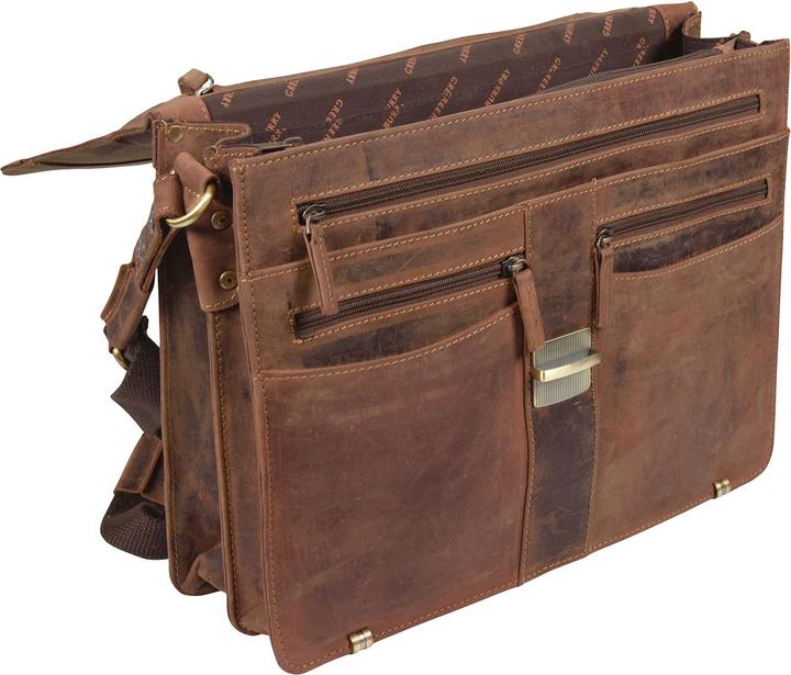 Image du produit Greenburry Porte-documents Vintage en cuir 38 cm avec 2 compartiments principaux