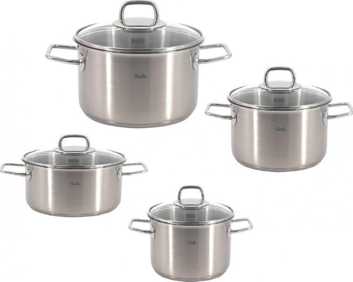 Actual product image Fissler Viseo Kookpannenset - 4 delig - RVS - met glazen deksels (Pot, Stainless steel)