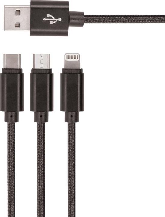 Immagine prodotto Setty USB Typ A – USB C, Lightning, Micro USB (1 m, USB 3.2 Gen 1, USB 3.2 Gen 2, USB 3.2 Gen 2x2, USB 3.1, USB 4.0)