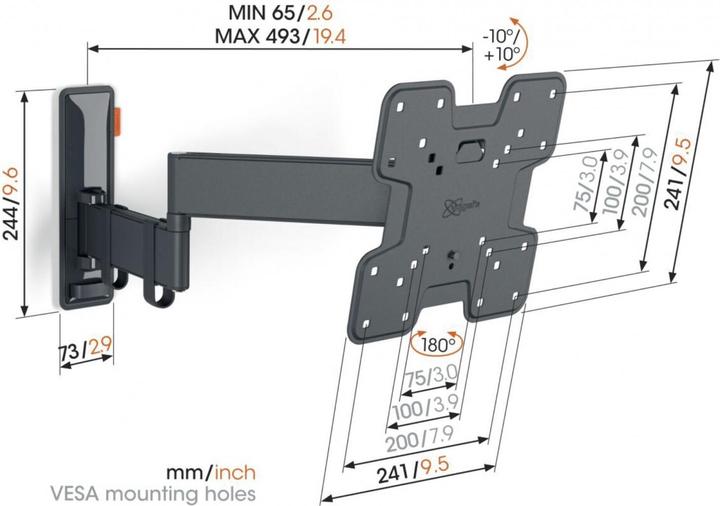 Immagine prodotto Vogels TVM 3245 (Muro, 43", 15 kg)