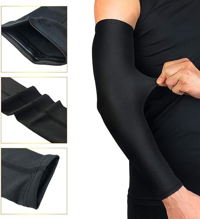 Actual product image JTI One pair of compression sleeves for training, black - L (L)