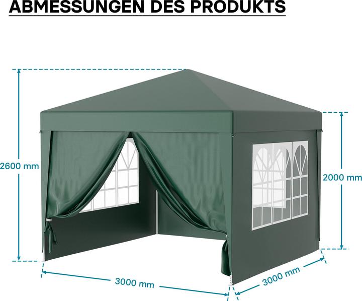 Produktbild Wiltec Pavillon (300 cm, 300 cm)