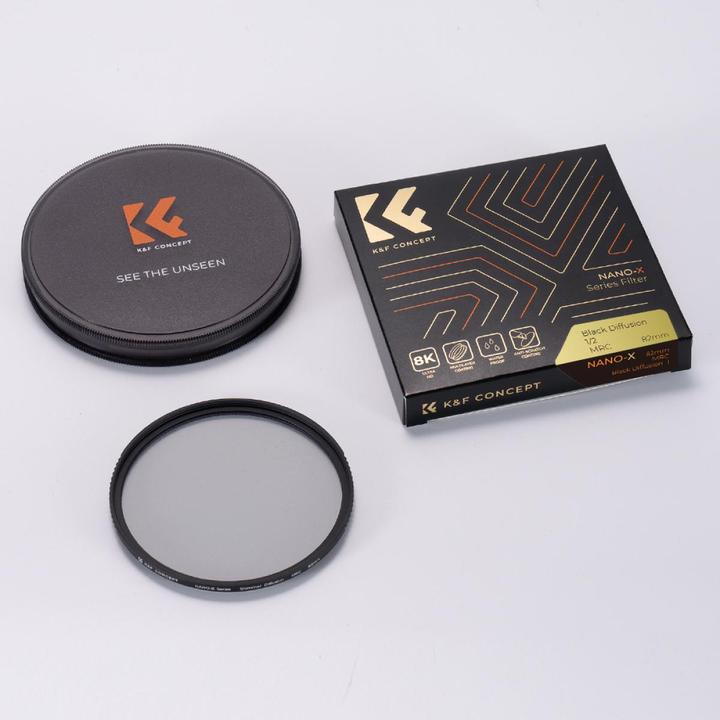 Image du produit K&F Concept 1/2 Black Mist Filter Nano X 55mm (KF-01.1650) (Filtre Black Mist, 55 mm)
