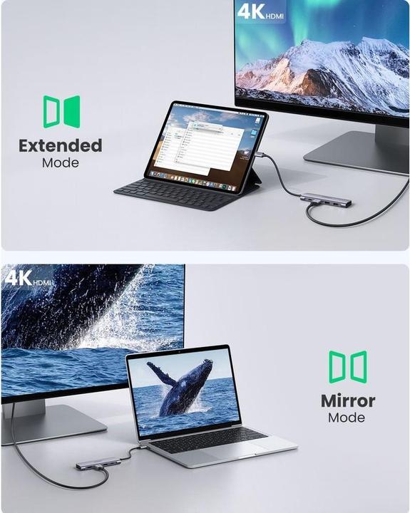 Produktbild Ugreen USB-C Hub 6in1 (USB-C, 6 Ports)