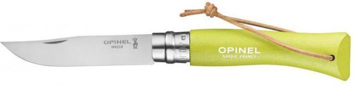 Actual product image Opinel 002207 No. 07 Folding knife anise with leather cover (7.70 cm)