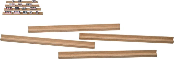 Philos Spielsteinhalter aus Holz - 4er Set - für Domino und Mah Jon