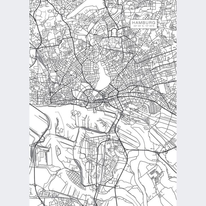 Actual product image Trenddeko Hamburg city map (240 x 350 cm)