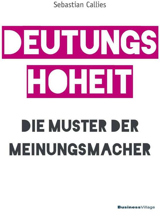 Image du produit Deutungshoheit (Allemand, Sébastien Callies, 2020)