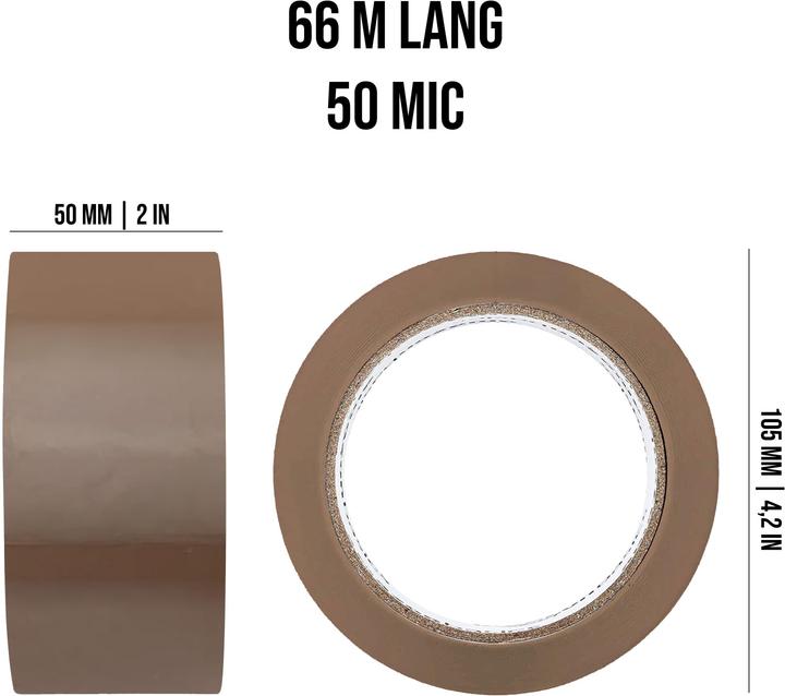 Immagine prodotto Normani 6 Rollen Paketband 50mm x 66m x 50 Mic - 9759 (50 mm)