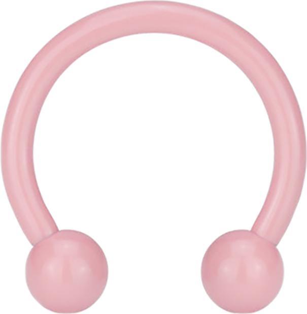 Star Piercing Circular Barbell pastellpink mit Kugel (ohne Messing, Chirurgenstahl 316L)