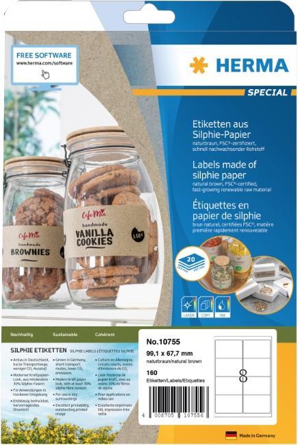 Produktbild HERMA Graspapier Etiketten A4