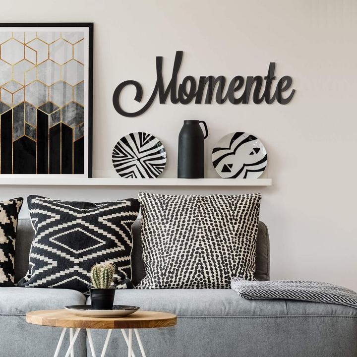 Produktbild Trenddeko Hexagone: Schwarz und Grau (40 x 50 cm)