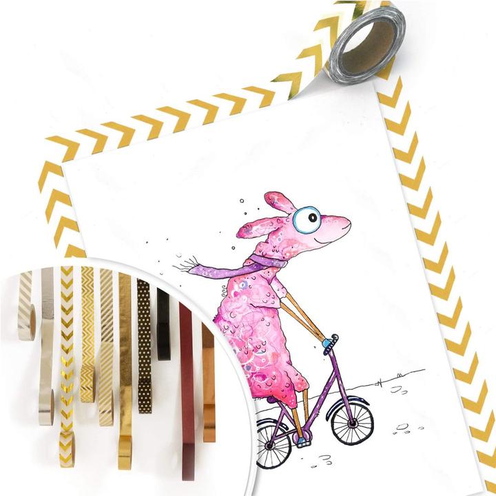 Image du produit Trenddeko Lama à vélo (24 x 30 cm)