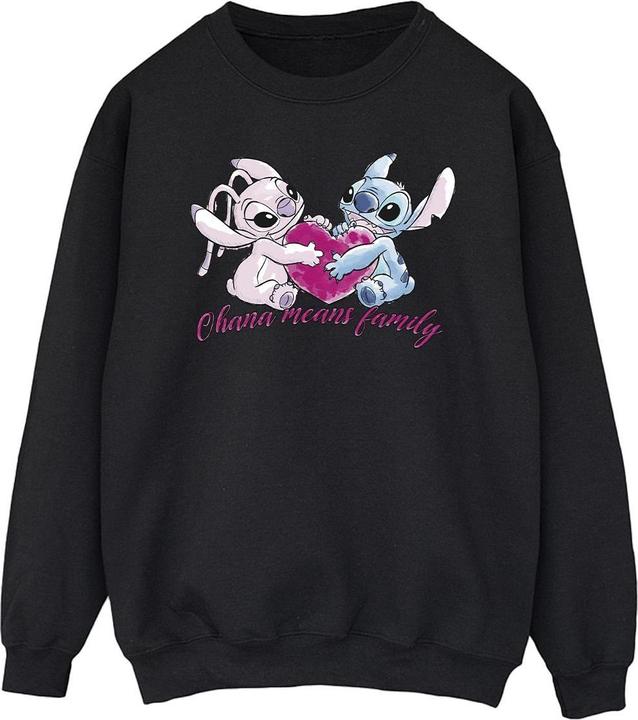 Disney Lilo And Stitch Ohana Heart With Angel Sweatshirt (L)