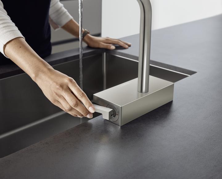 Productafbeelding hansgrohe Aquno Select M81 ééngreeps keukenmengkraan 250 (afwerking roestvrij staal)