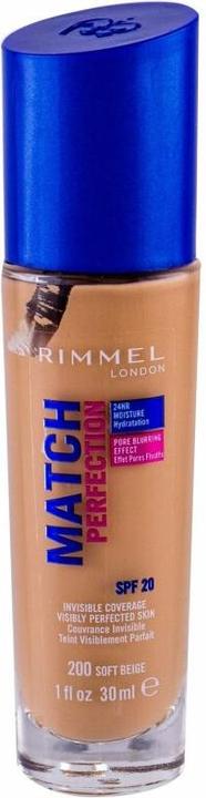 Actual product image Rimmel London Match Perfection SPF20 (200 Soft Beige)