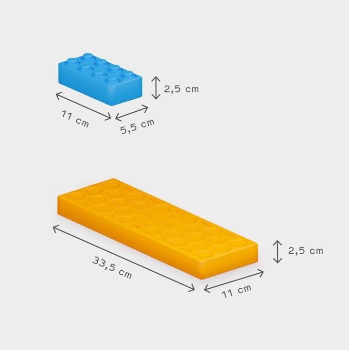 Actual product image Marioinex Bricks Junior Plattform 12 Stück + 16 Blöcke