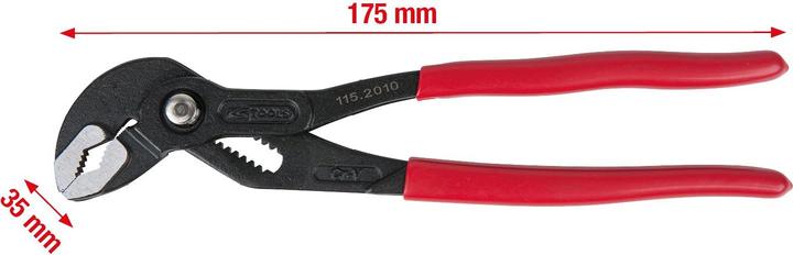 Actual product image KS Tools Water pump pliers, push button adjustment (175 mm)