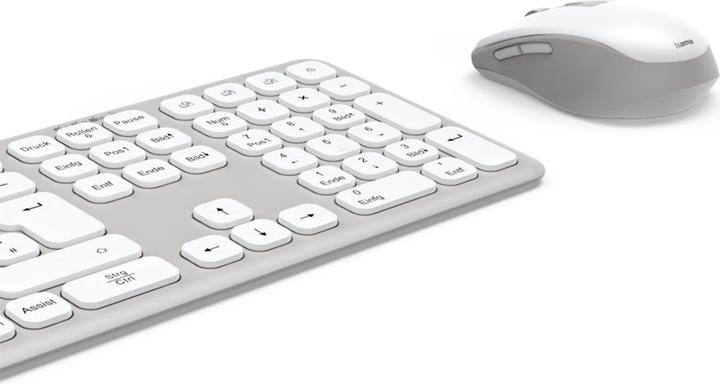 Image du produit Hama WK-550 Ensemble clavier et souris sans fil blanc (DE, Sans fil)
