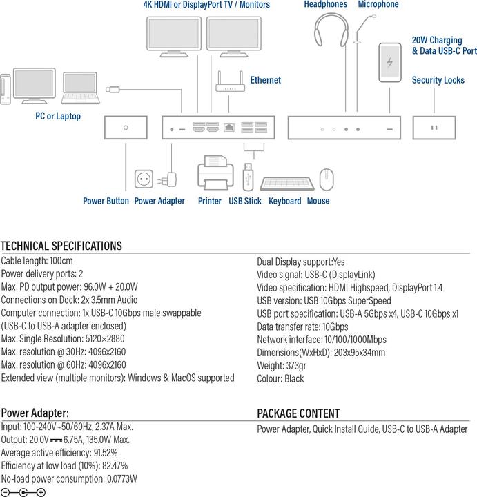 Nährwerte und Zutaten AC7160 (USB-C, 11 Ports)