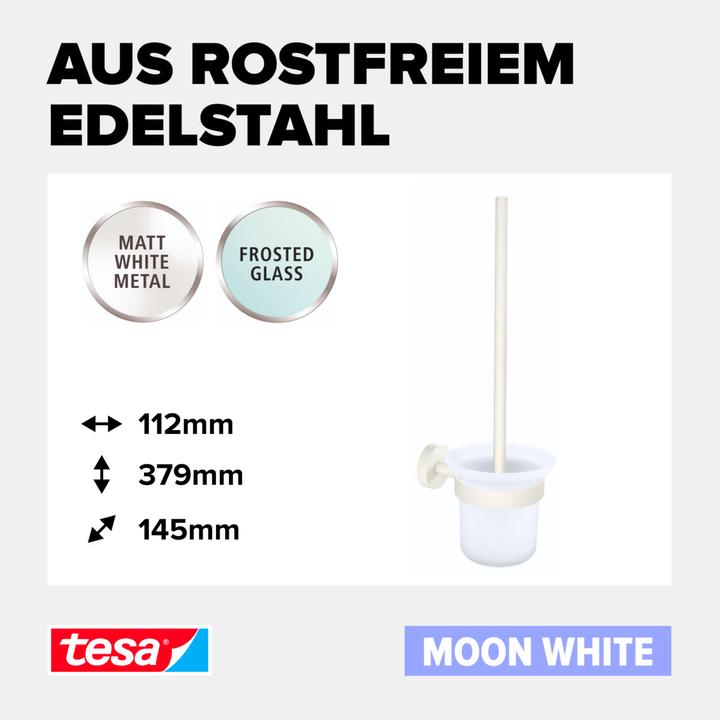 Image du produit tesa Kit de brosses MOON WHITE avec solution adhésive sans perçage