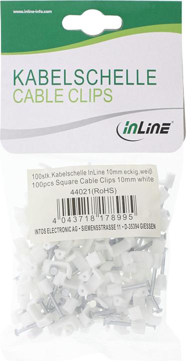 Produktbild InLine Kabelschelle 8mm eckig