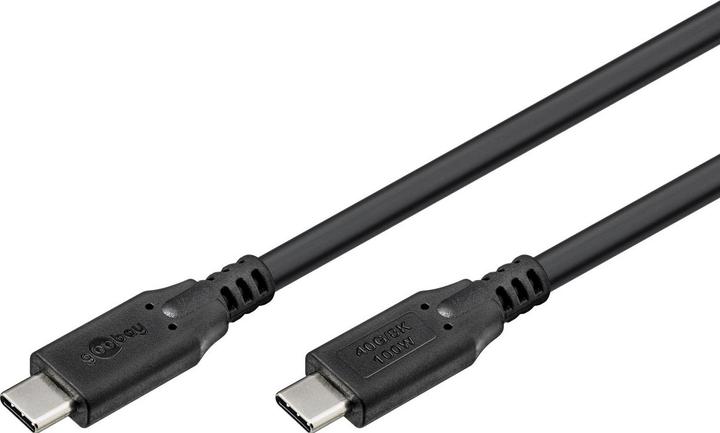 Produktbild Goobay USB-C-Kabel, USB4, 100 W, 40 Gbit/s, Power Delivery, 1 m (1 m, USB 4.0, 100 W)
