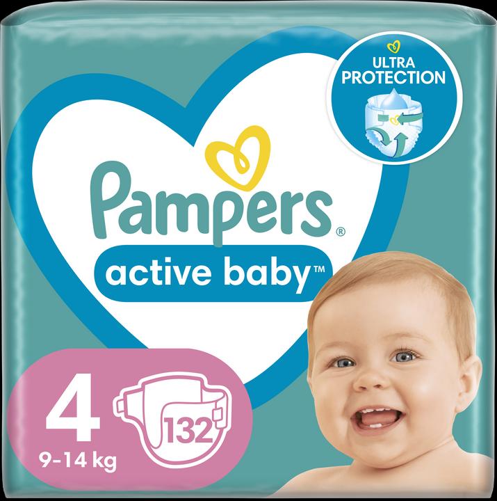 Produktbild Pampers Active Baby (Gr. 4, Halbmonatsbox, 132 Stück)