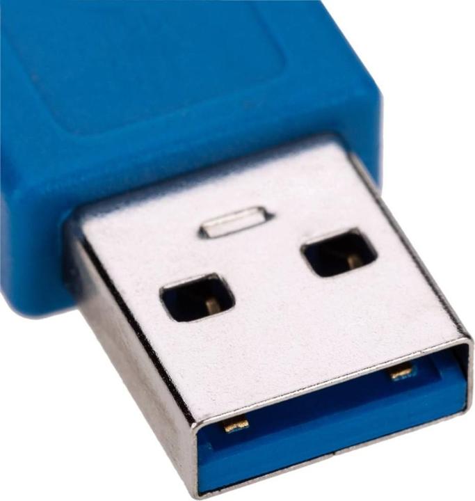 Actual product image Techly USB3.0 flat cable plug type A plug micro B bl (1 m, USB 3.2)