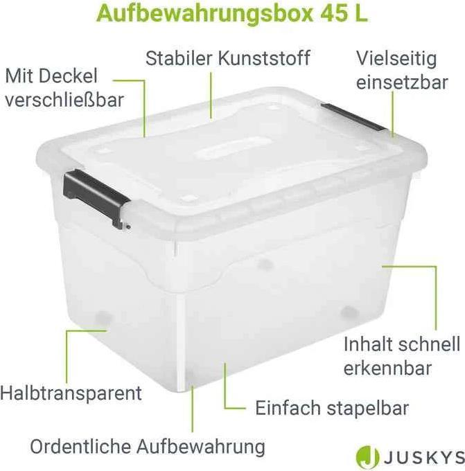 Produktbild Juskys Aufbewahrungsbox mit Deckel (45 l)