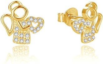 Beneto Tender gold-plated angel earrings AGUP2666-GOLD (L)