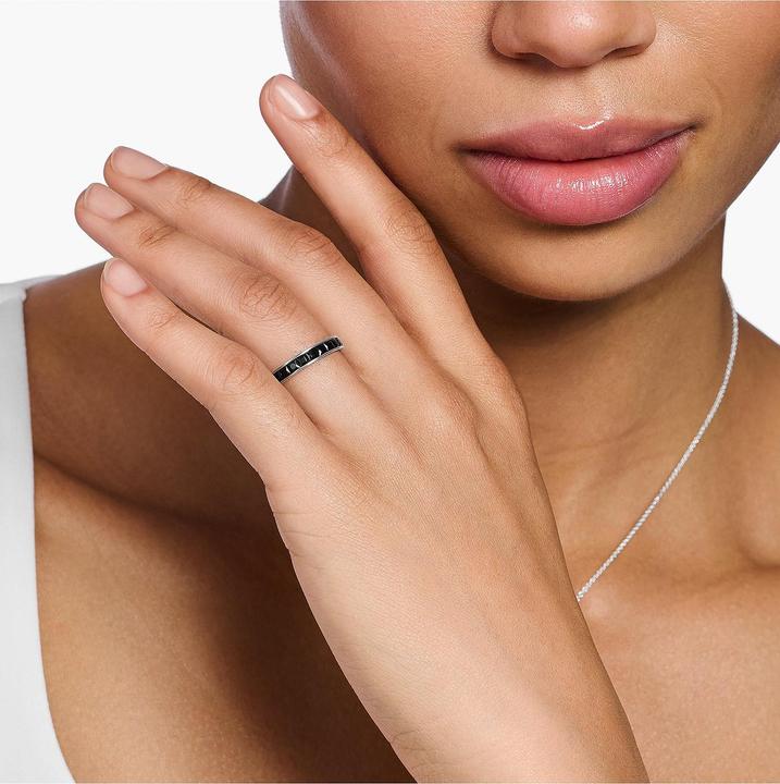Immagine prodotto Thomas Sabo Anello con pietre nere pavé in argento (56, 925 Argento)