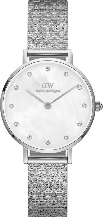 Immagine prodotto Daniel Wellington Classic Petite Lumine Pianoforte pressato Argento Bianco (Orologio da polso analogico, 28 mm)