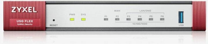 Produktbild Zyxel USG Flex Firewall VERSION 2 10/100/1000 1xWAN 4xLAN/DMZ ports 1xUSB with 1Yr UTM bundle