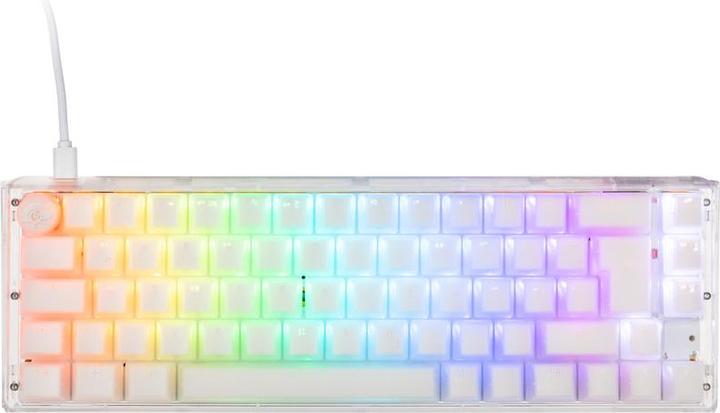 Actual product image Ducky One 3 Aura White SF Gaming Keyboard, RGB LED - MX-Silent-Red (DE, Cable)