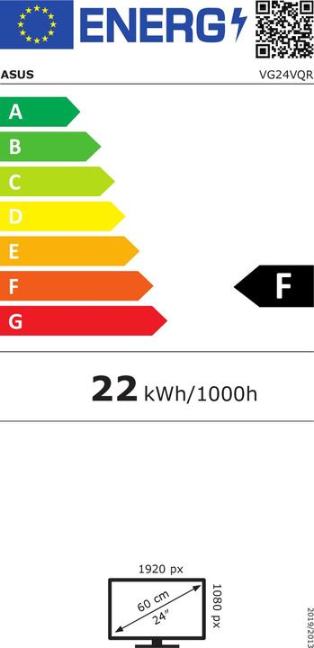 Energy Label ASUS TUF VG24VQR (1920 x 1080 pixels, 23.60")
