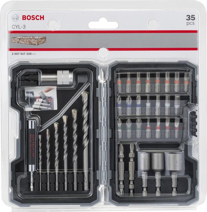 Actual product image Bosch Professional Zubehör Concrete drill and bit set (Th30, PH2, HEX4, PZ2, Th20, PH1, Th27, HEX3, Th40, TH15, PZ1, SL5, SL3, Th25, PH3, PZ3, SL4, SL6, HEX5, HEX6, Th10)