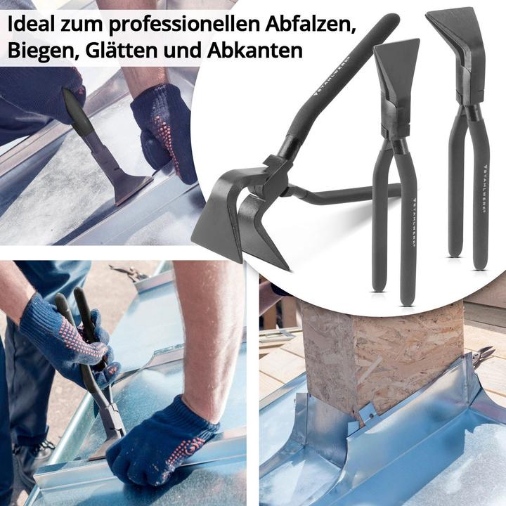 Produktbild Stahlwerk Falzzangen Set 0° 45° 90° Abkantzange Blechzange Biegezange 60 mm