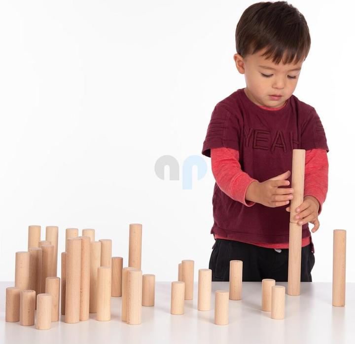 Image du produit TickiT Ensemble de 40 colonnes en bois rondes