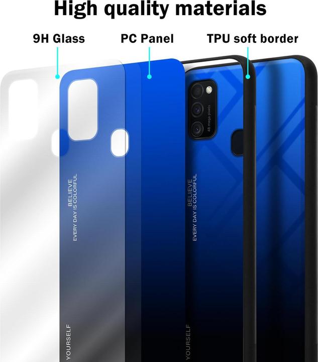 Image du produit Cadorabo Couverture en verre TPU 2 couleurs (Samsung Galaxy M30s, Samsung Galaxy M21)