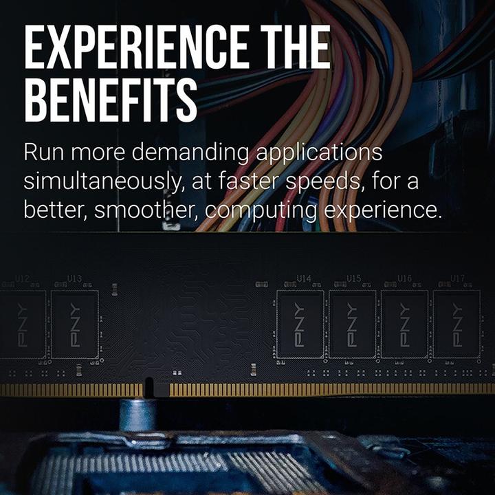 Immagine prodotto PNY MD16GSD43200-TB, 16 Go, 1 x 16 Go, DDR4, 3200 MHz, 288-pin DIMM (1 x 16GB, 3200 MHz, DDR4-RAM, DIMM)