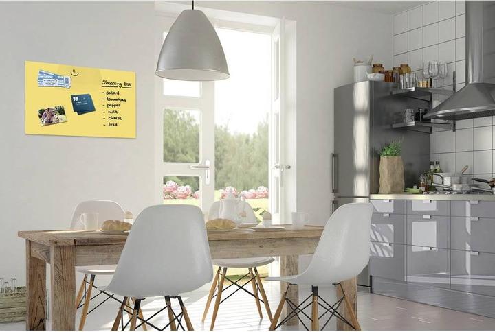 Actual product image BE! Board Glass Magnet Board Yellow (W x H) 60cm x 40cm B1208 (Magnet board, 60 x 40 cm)