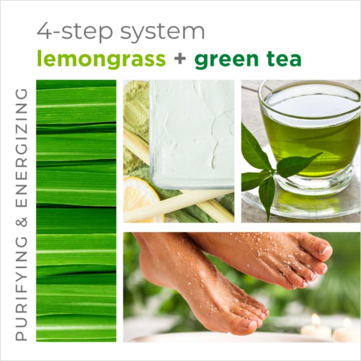 Image du produit Bcl Spa Purifying Lemongrass + Green Tea 4 Step System (Bain de pieds, Masque de pied)