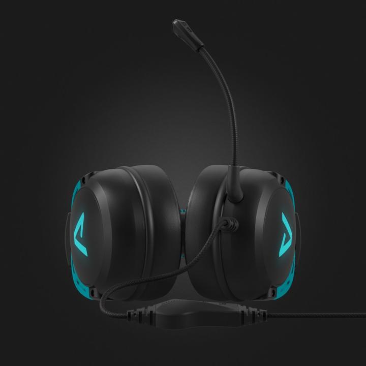 Actual product image Lamax LMXHDE1 headphones/headset Wired Head-band Gaming Black (Cable)