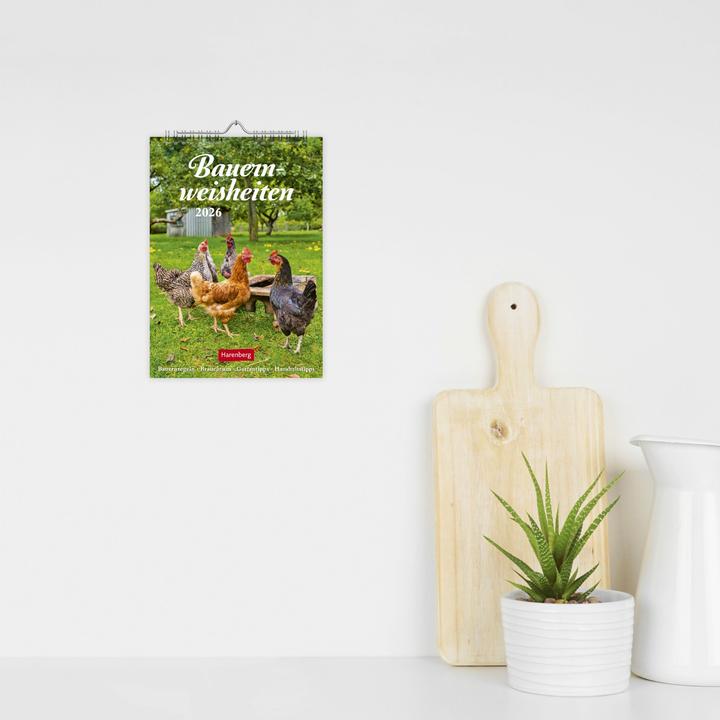 Produktbild Harenberg Bauernweisheiten Wochenkalender 2026 - Bauernregeln, Brauchtum, Gartentipps, Haushalt (A5, Harter Einband, Deutsch)