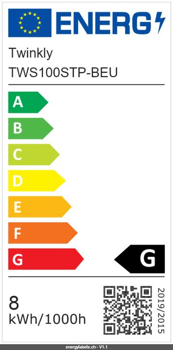 Label énergétique Twinkly Chaînes de Noël (8 m)
