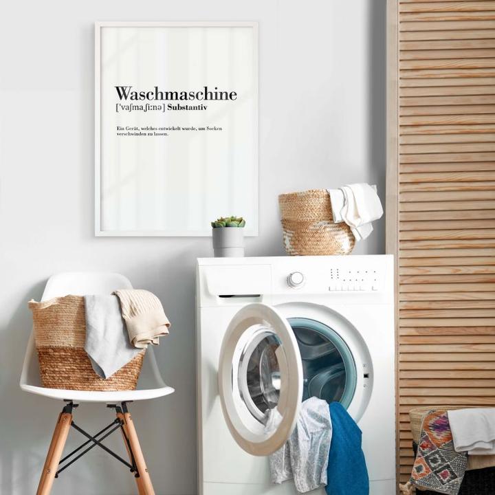 Produktbild Trenddeko Grammatik - Waschmaschine (80 x 100 cm)